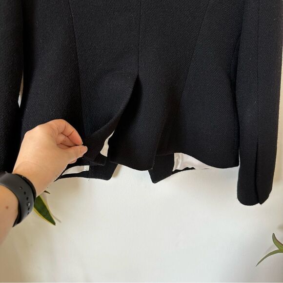 Smythe Black Wool Blend Button Down Blazer Size 8 - Picture 10 of 11